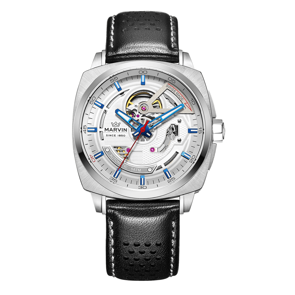 Marvin Malton Cushion 42mm White Dial Men's Watch M119.13.28.64