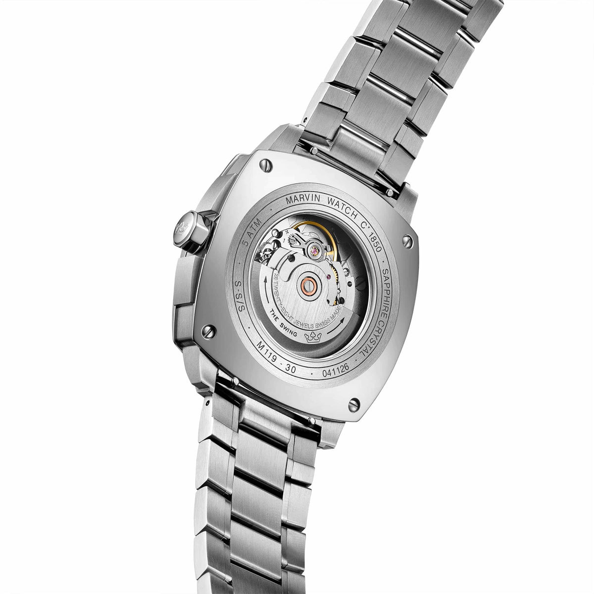 Marvin Malton Cushion 42mm White Dial Men's Watch M119.13.33.11