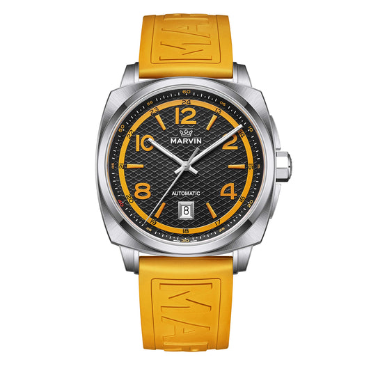 Marvin Malton Cushion 42mm Black & Yellow Dial Men's Watch M119.13.83.98