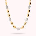 Bronzallure Nugget Collar Necklace with Cubic Zirconia Pavé WSBZ02515Y.WR