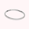 Bronzallure White Tennis Memory Bracelet with Cubic Zirconia WSBZ02558W.WR