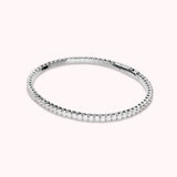 Bronzallure White Tennis Memory Bracelet with Cubic Zirconia WSBZ02558W.WR