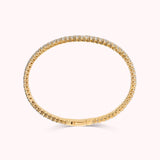 Bronzallure Golden Tennis Memory Bracelet with Cubic Zirconia WSBZ02558Y.WR