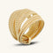 Etrusca Gioielli Multi-Strand Tubogas Band Ring WSET00927.YG
