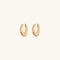 Etrusca Gioielli Electroformed Hammered Hoop Earrings WSET00932.YG