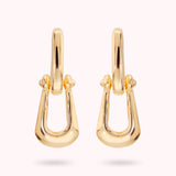 Bronzallure Polished Stirrup Drop Earrings WSBZ02544Y.YG