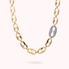 Bronzallure Maxi Mariner Link Necklace with Cubic Zirconia Pavé WSBZ02568Y.WR