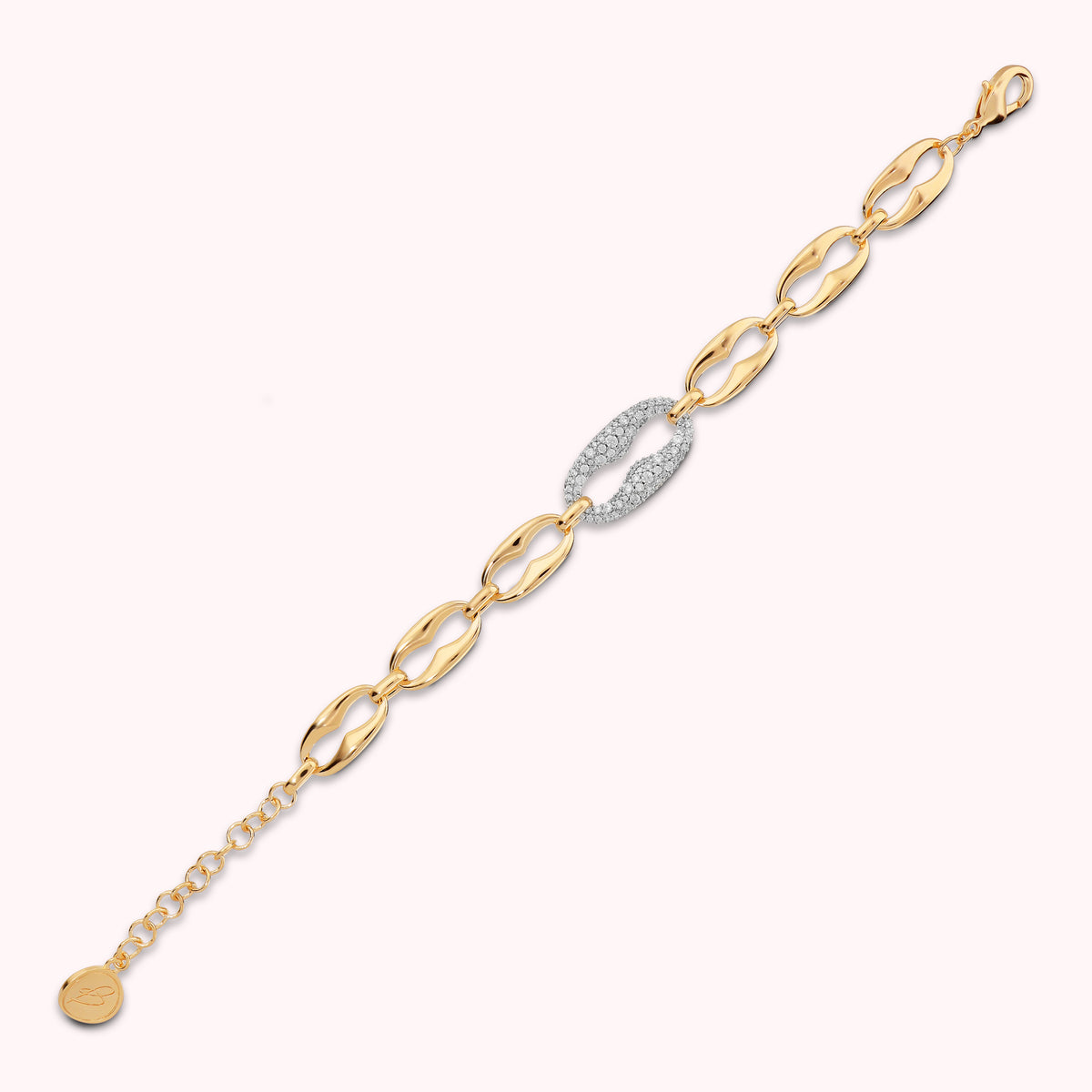 Bronzallure Maxi Mariner Link Bracelet with Cubic Zirconia Pavé WSBZ02569Y.WR