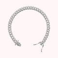 Bronzallure White Curb Chain Bracelet with Cubic Zirconia WSBZ02607W.WR-170