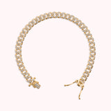 Bronzallure Golden Curb Chain Bracelet with Cubic Zirconia WSBZ02607Y.WR-170