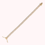 Bronzallure Golden Curb Chain Bracelet with Cubic Zirconia WSBZ02607Y.WR-170
