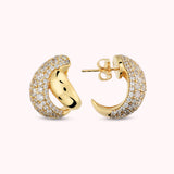Bronzallure Woven Earrings with Cubic Zirconia Pavé WSBZ02615Y.WR