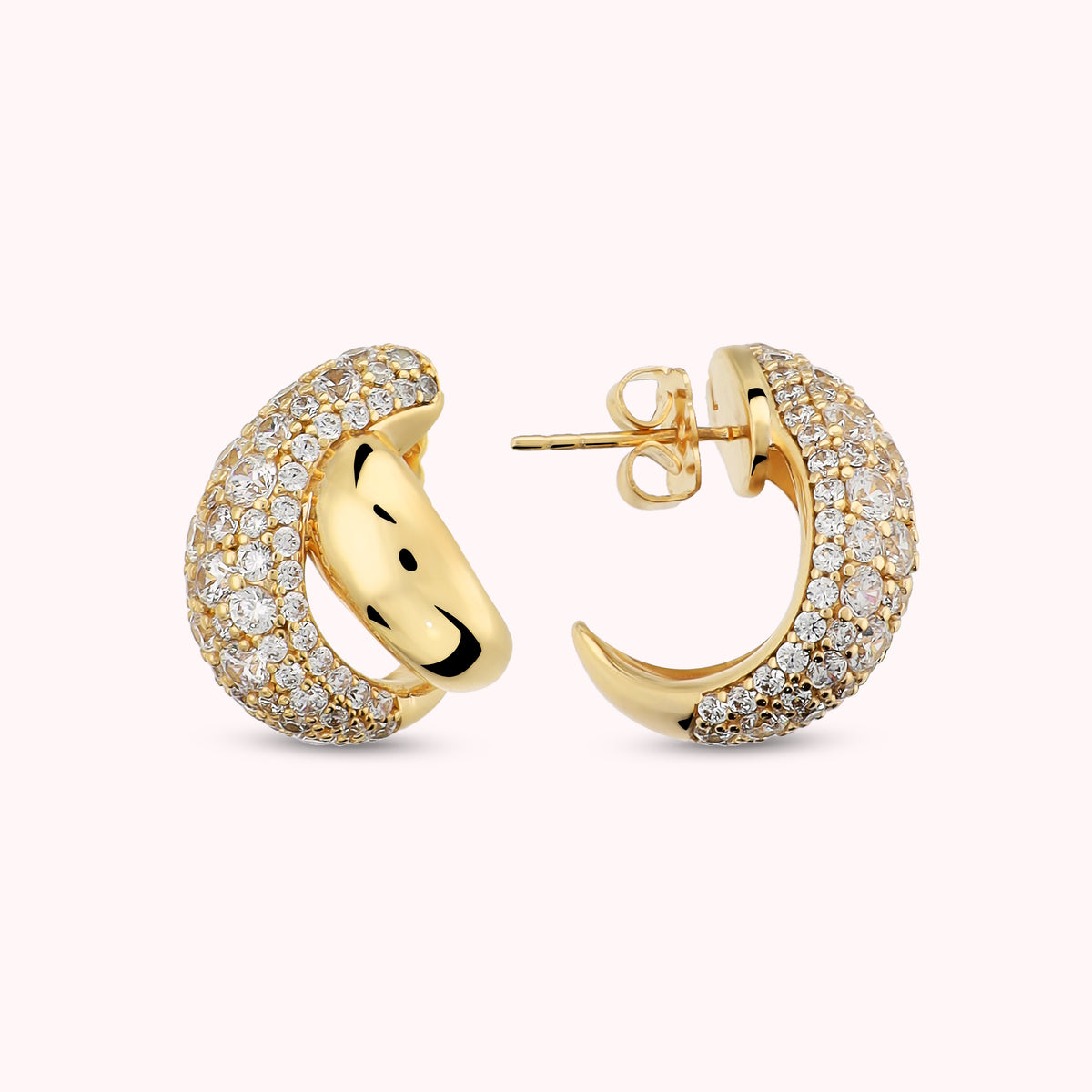 Bronzallure Woven Earrings with Cubic Zirconia Pavé WSBZ02615Y.WR