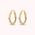 Bronzallure Flat Oval Earrings WSBZ02653Y.YG