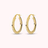 Bronzallure Flat Oval Earrings WSBZ02653Y.YG
