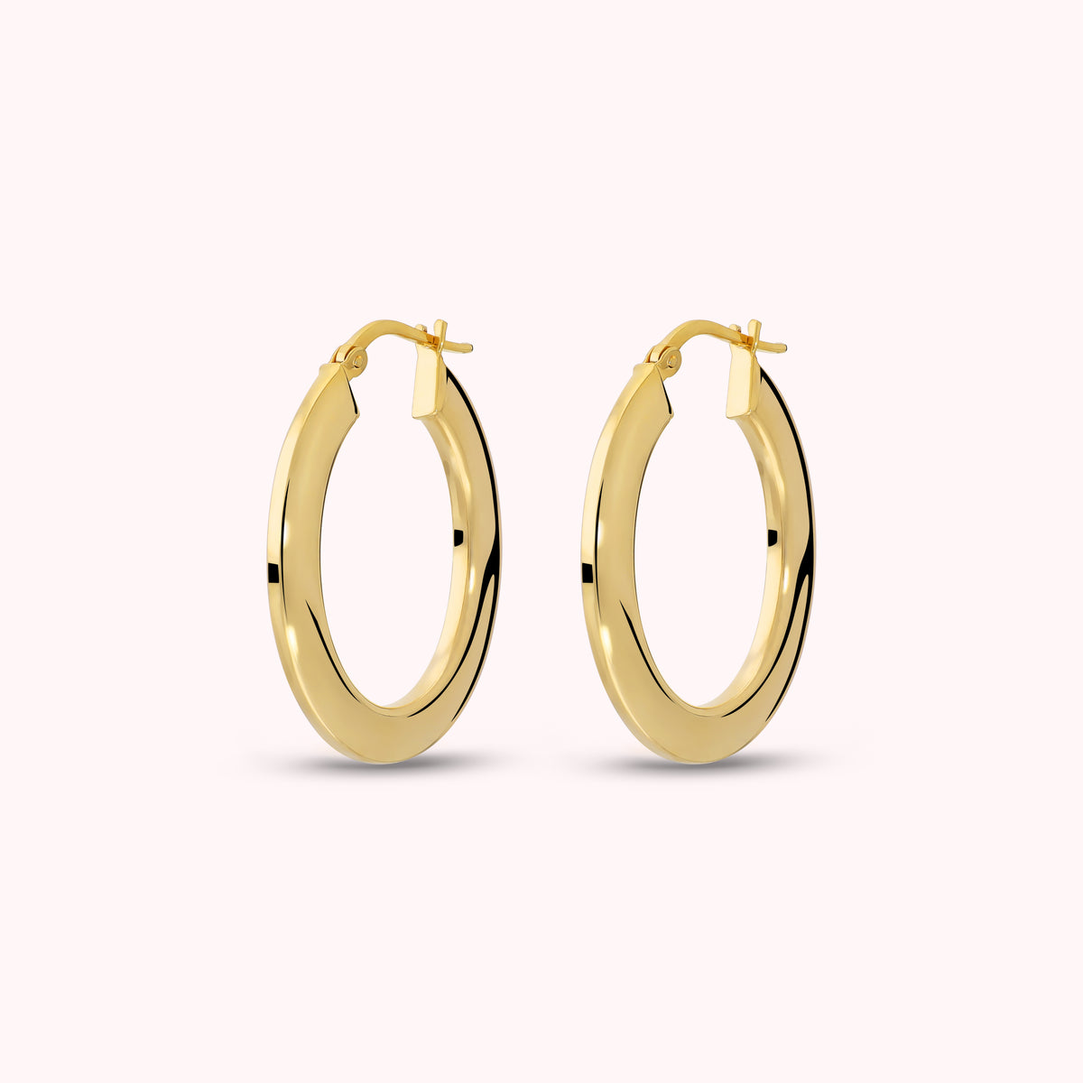 Bronzallure Flat Oval Earrings WSBZ02653Y.YG