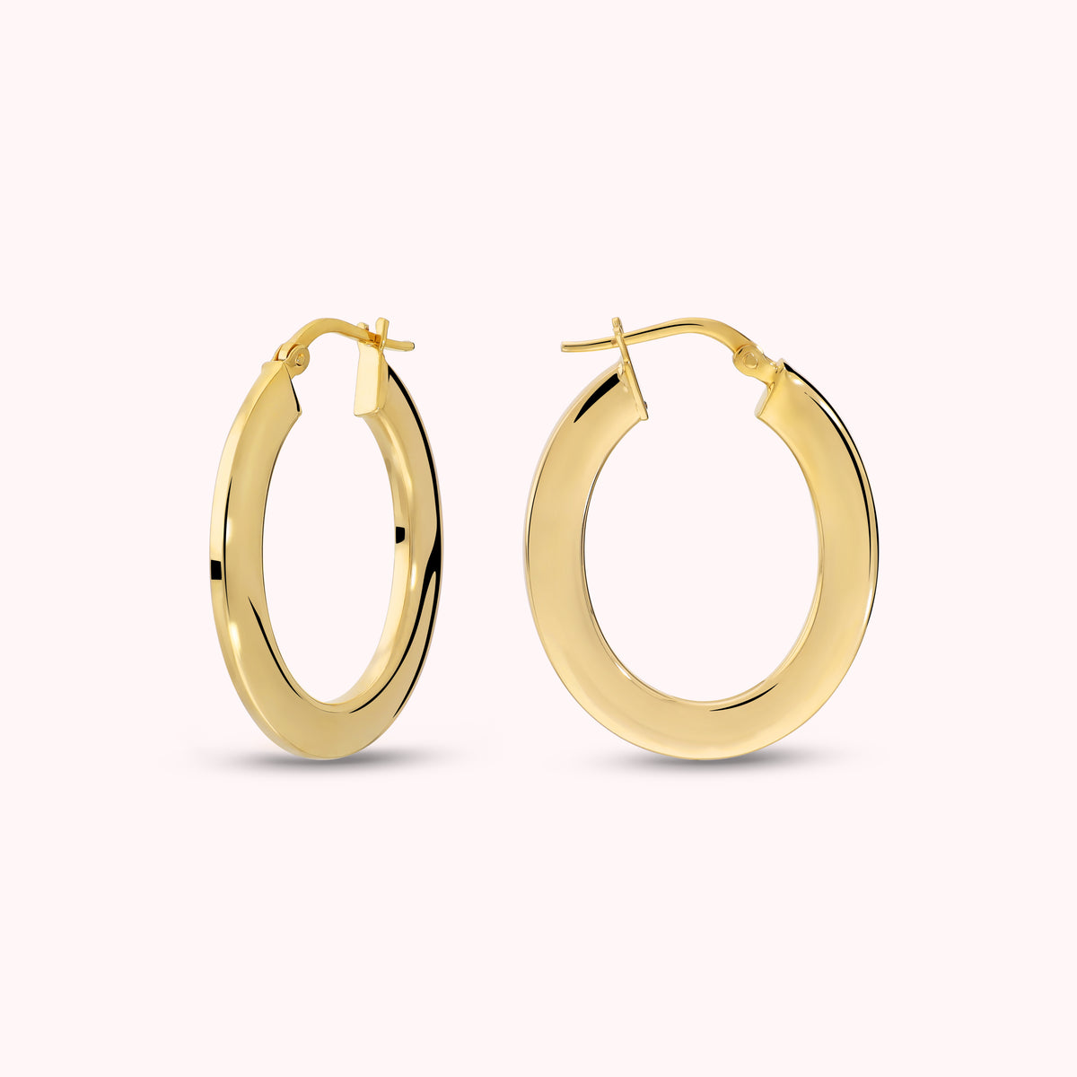 Bronzallure Flat Oval Earrings WSBZ02653Y.YG
