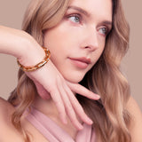 Bronzallure Rosé Elongated Link Elastic Bracelet WSBZ02658.R