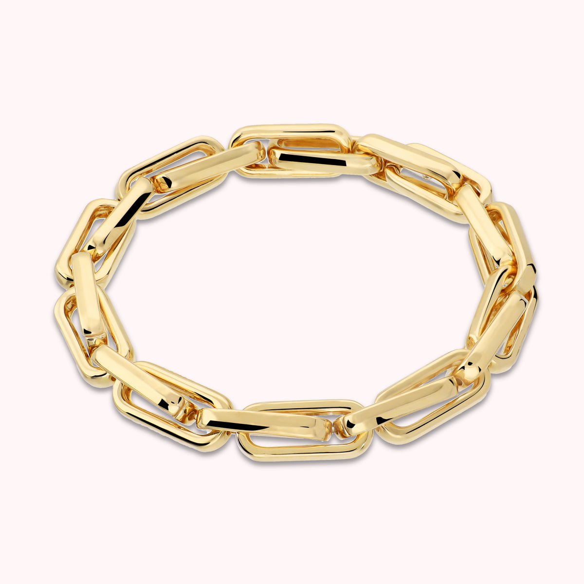 Bronzallure Golden Elongated Link Elastic Bracelet WSBZ02658Y.YG