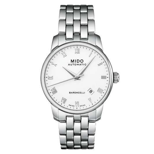 Mido Baroncelli 38mm Automatic White Dial Stainless Steel Men's Watch M86004261