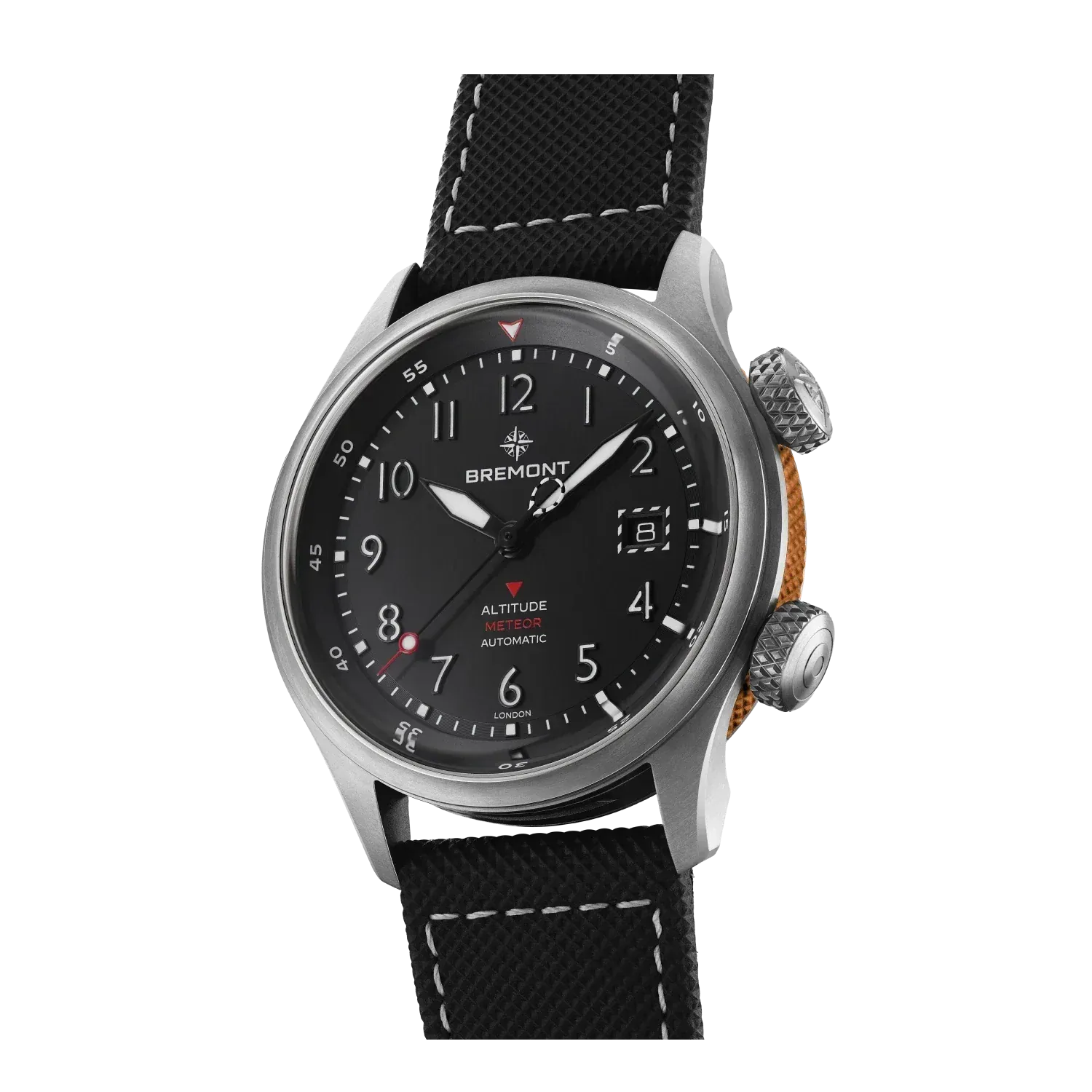 Bremont Altitude MB Meteor Orange Barrel 42mm Brushed Black Dial Men's Watch ALT42-MT-TI-BKOR-L-S
