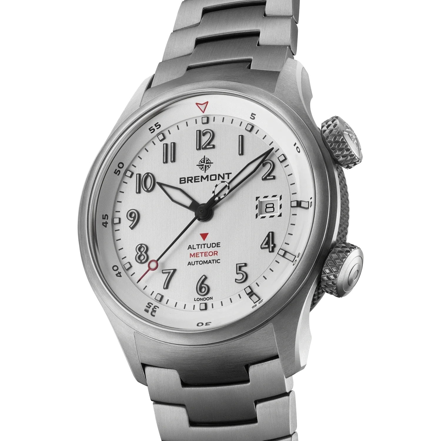Bremont Altitude MB Meteor 42mm Brushed Silver Dial Men's Watch ALT42-MT-TI-SITI-B