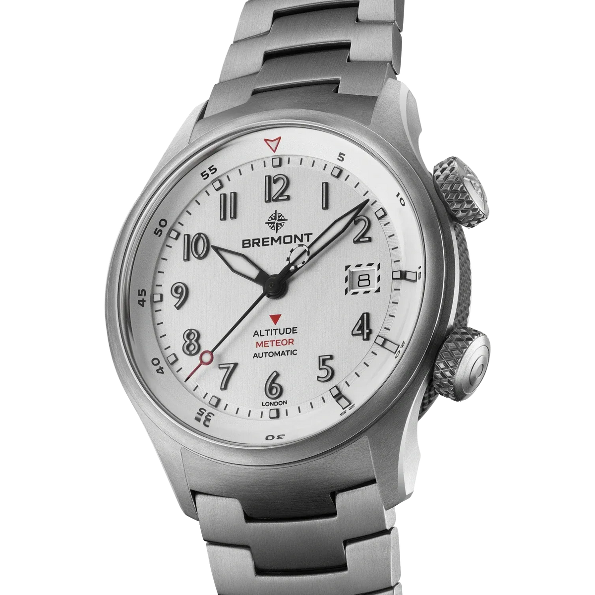 Bremont Altitude MB Meteor 42mm Brushed Silver Dial Men's Watch ALT42-MT-TI-SITI-B