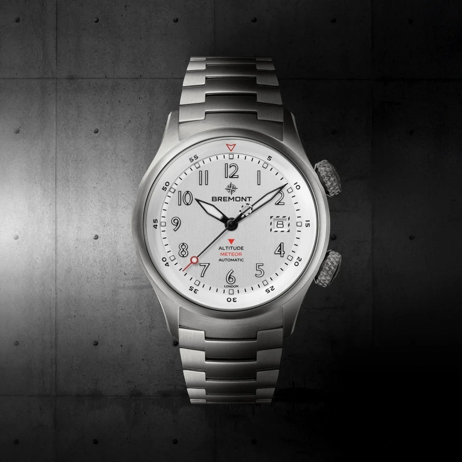Bremont Altitude MB Meteor 42mm Brushed Silver Dial Men's Watch ALT42-MT-TI-SITI-B