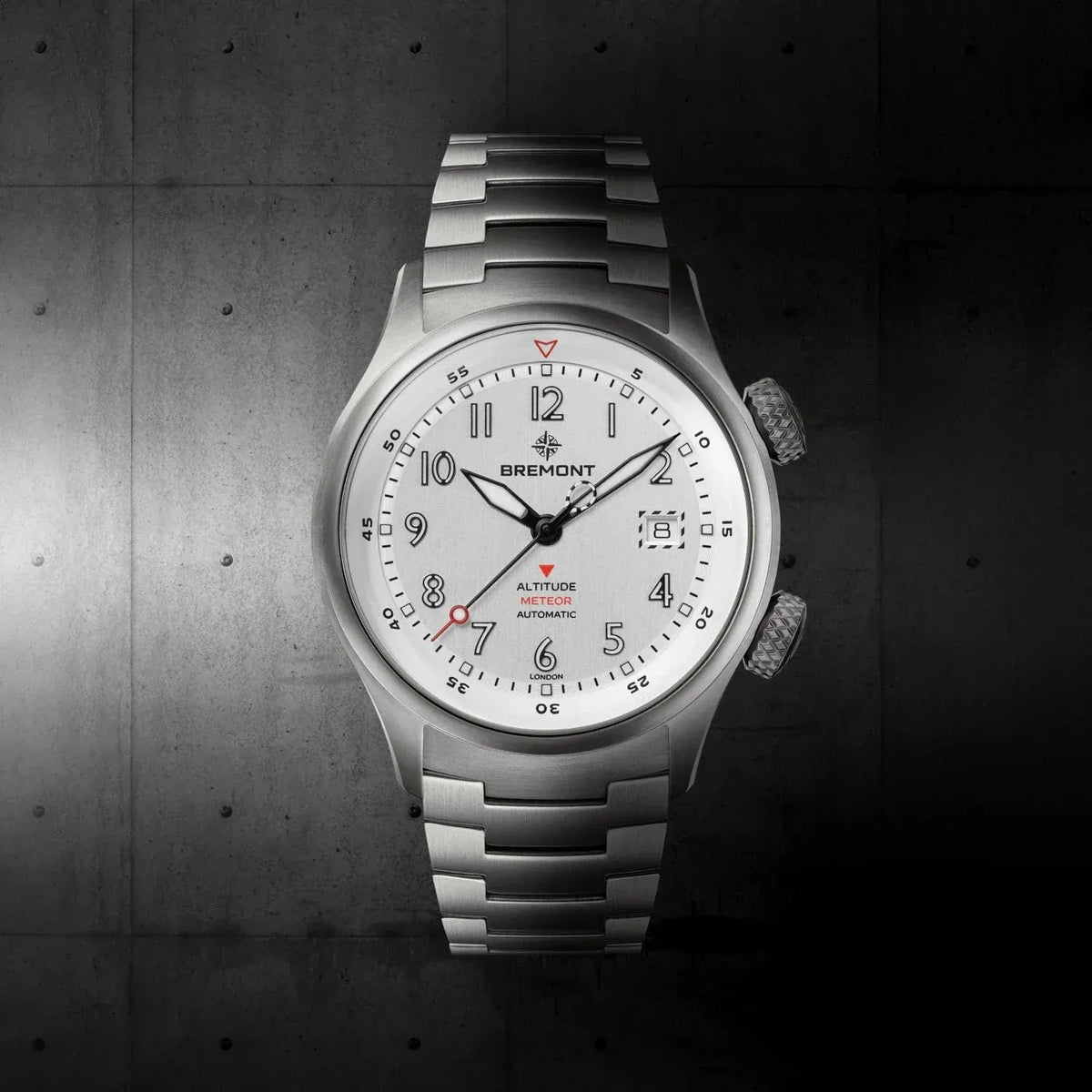 Bremont Altitude MB Meteor 42mm Brushed Silver Dial Men's Watch ALT42-MT-TI-SITI-B
