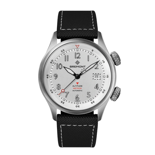 Bremont Altitude MB Meteor Orange Barrel 42mm Brushed Silver Dial Men's Watch ALT42-MT-TI-SIOR-L-S
