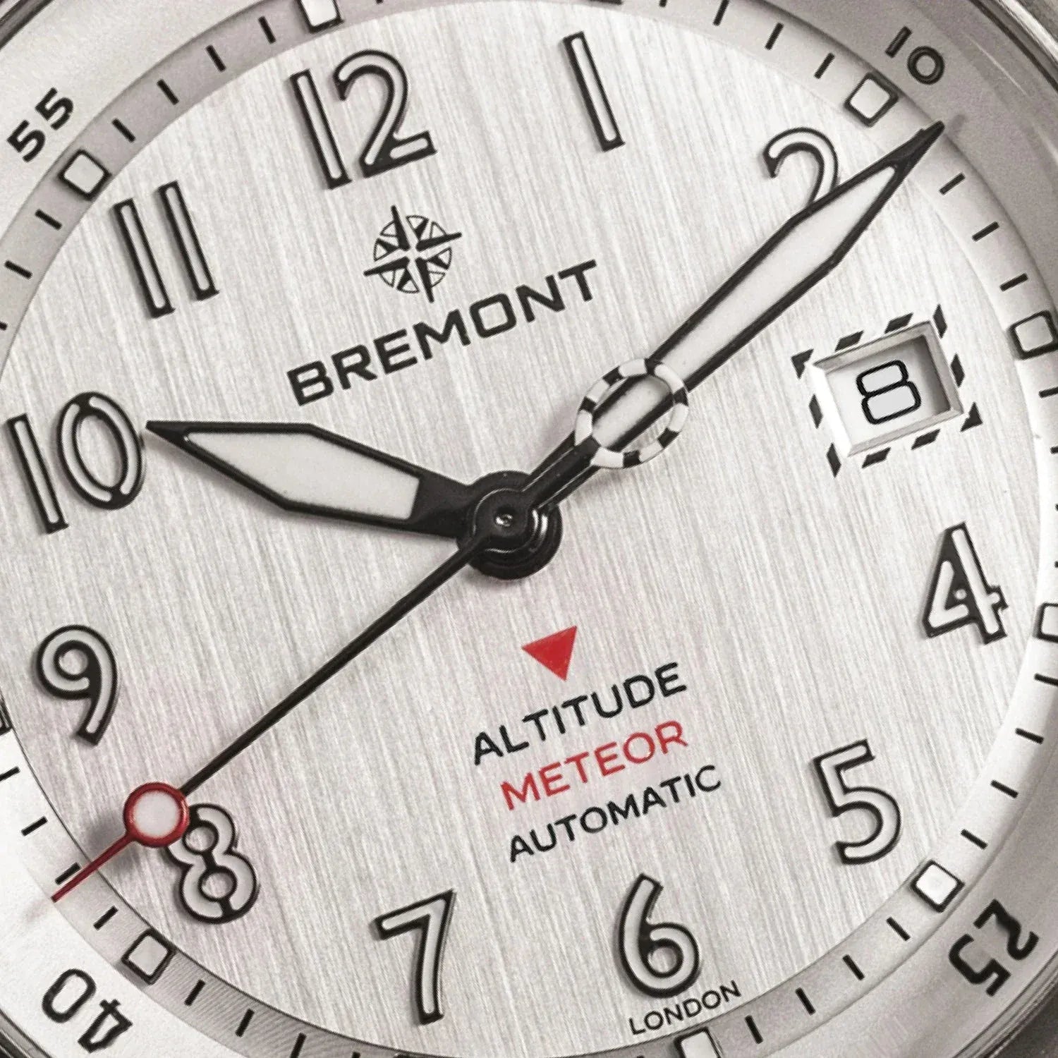 Bremont Altitude MB Meteor Orange Barrel 42mm Brushed Silver Dial Men's Watch ALT42-MT-TI-SIOR-N-S