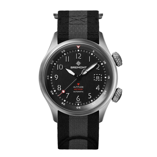 Bremont Altitude MB Meteor Orange Barrel 42mm Brushed Black Dial Men's Watch ALT42-MT-TI-BKOR-N-S