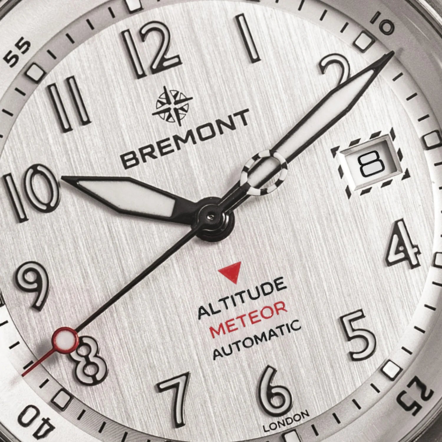 Bremont Altitude MB Meteor Orange Barrel 42mm Brushed Silver Dial Men's Watch ALT42-MT-TI-SIOR-B