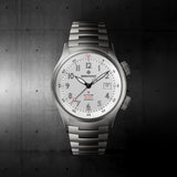 Bremont Altitude MB Meteor Orange Barrel 42mm Brushed Silver Dial Men's Watch ALT42-MT-TI-SIOR-B