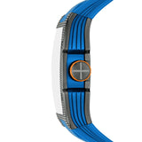 Fossil Machine X1 42mm Blue Skeleton Dial Men's Watch ME3285