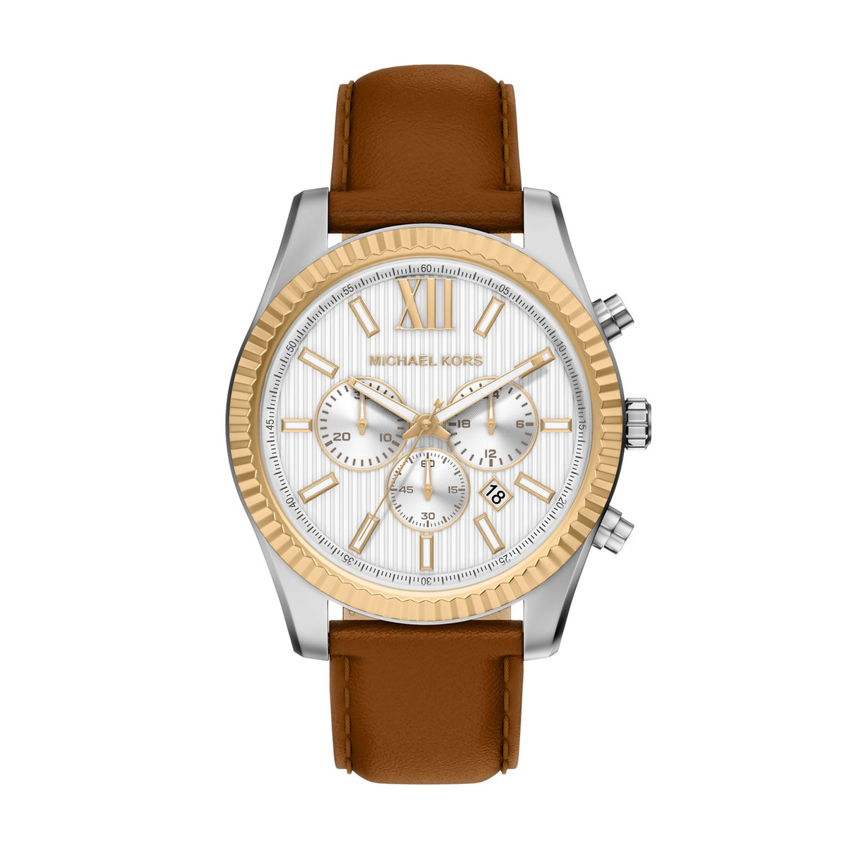 Michael Kors Oversized Lexington 45mm Silver Dial Men's Watch MK9257
