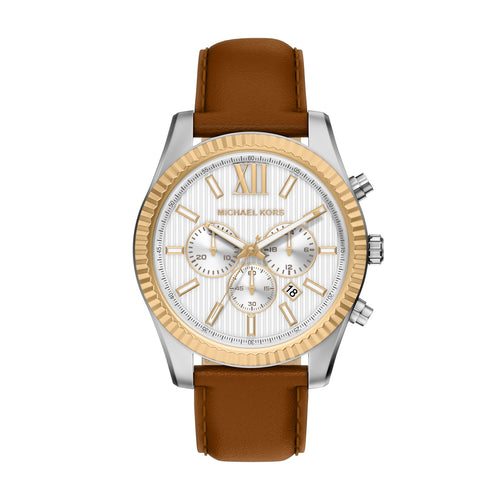 Michael Kors Oversized Lexington 45mm Silver Dial Men's Watch MK9257