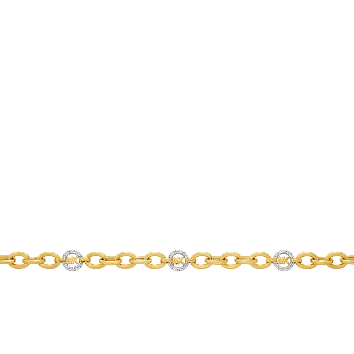 Michael Kors Pavé MK Pop Charm Chain-Link Necklace MKJ8501931