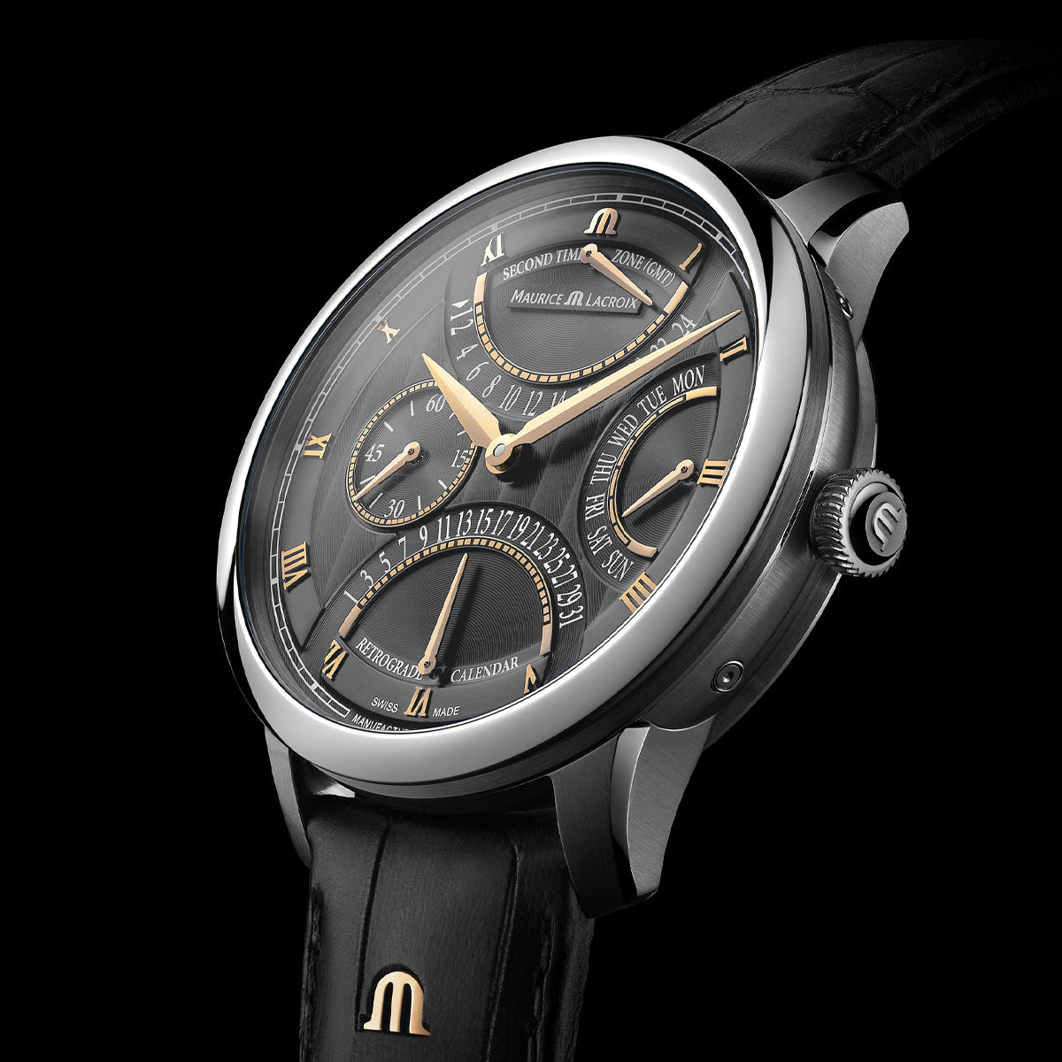 Maurice Lacroix Masterpiece Triple Retrograde 43mm Grey Dial Men's Watch MP6538-SS001-310-1