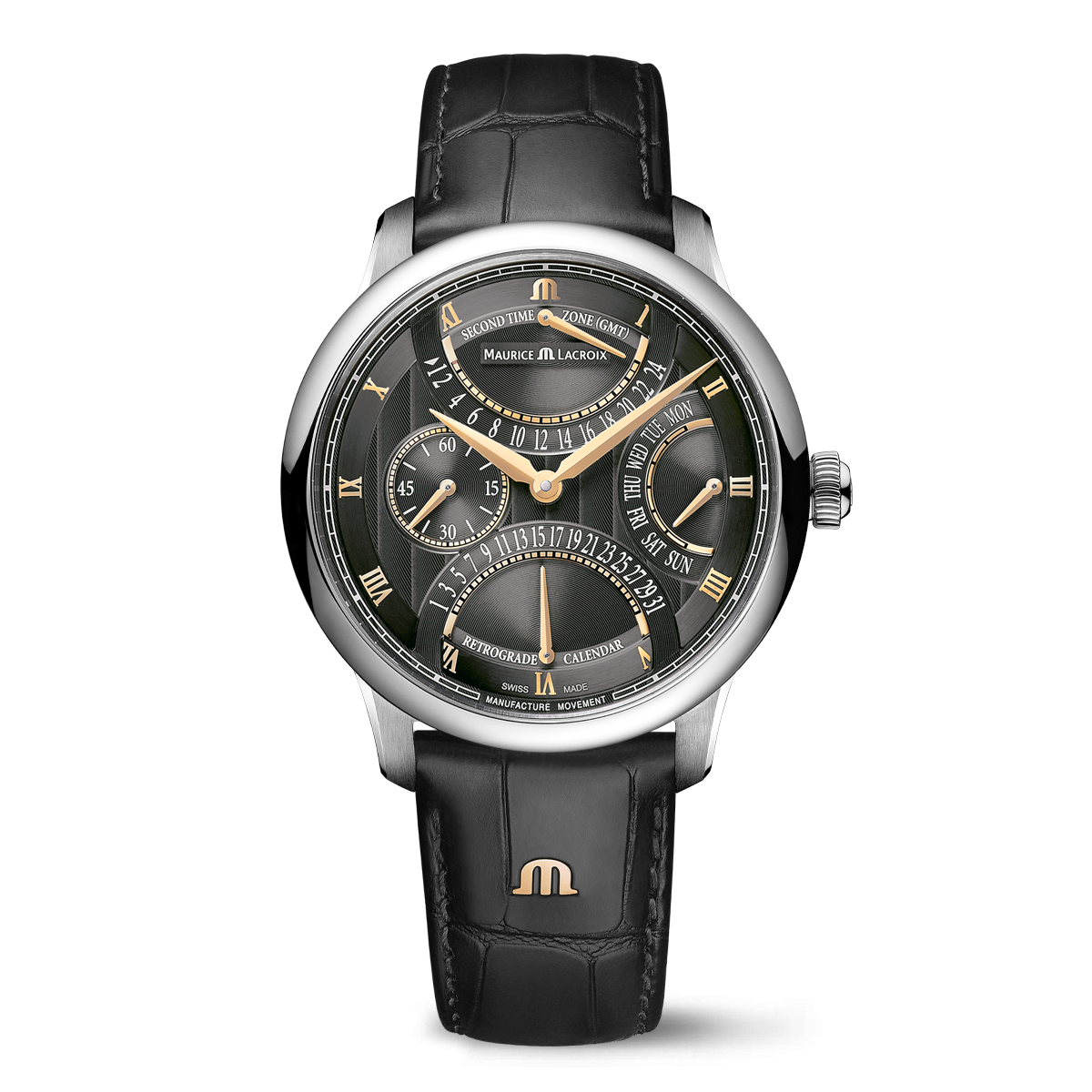 Maurice Lacroix Masterpiece Triple Retrograde 43mm Grey Dial Men's Watch MP6538-SS001-310-1