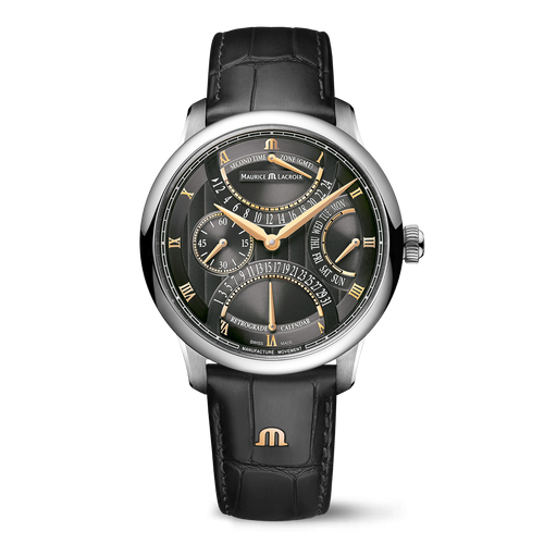 Maurice Lacroix Masterpiece Triple Retrograde 43mm Grey Dial Men's Watch MP6538-SS001-310-1