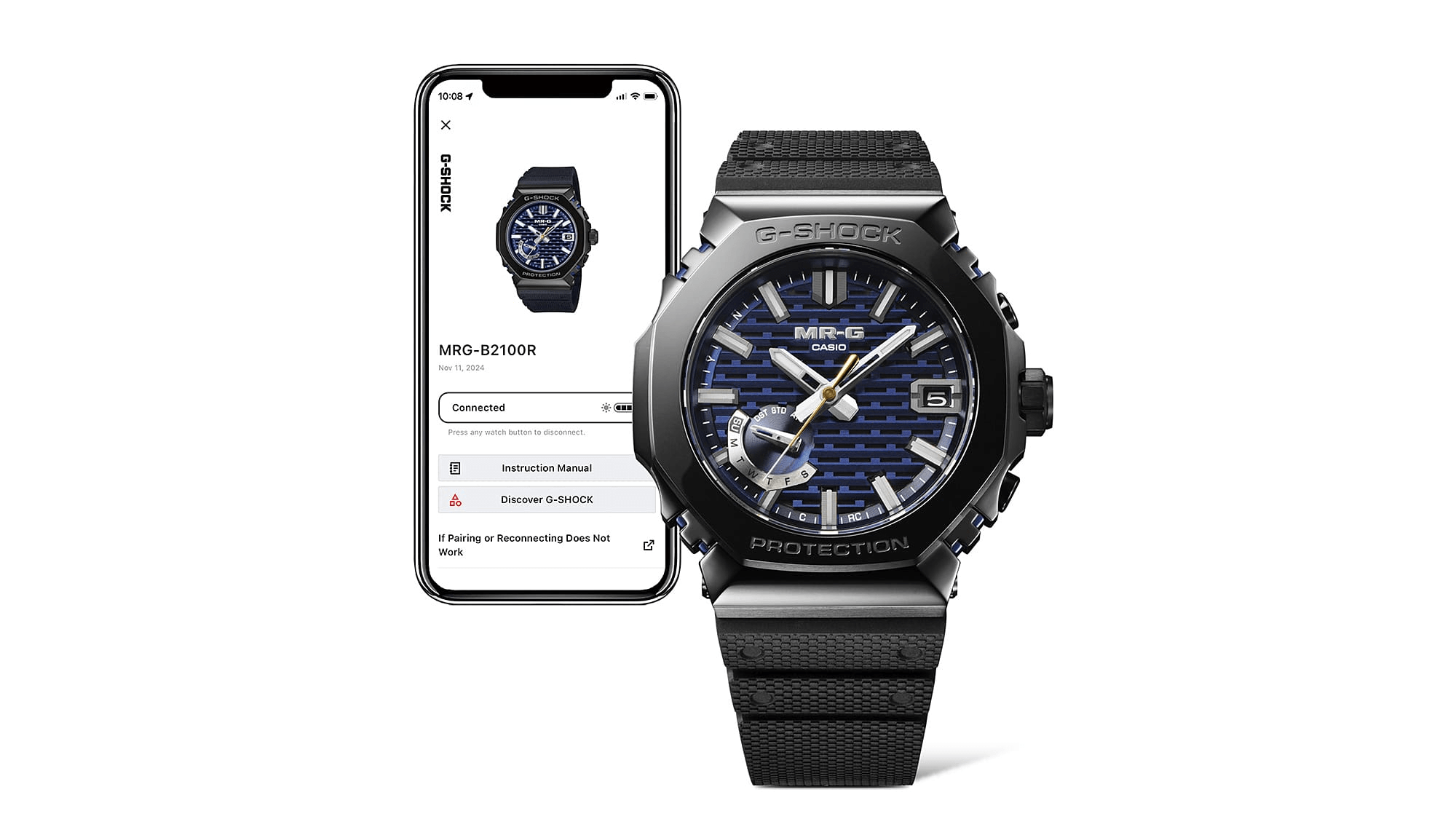 G-Shock MRG-B2100 Series 44.4mm Blue Dial Men's Watch MRGB2100R-2A