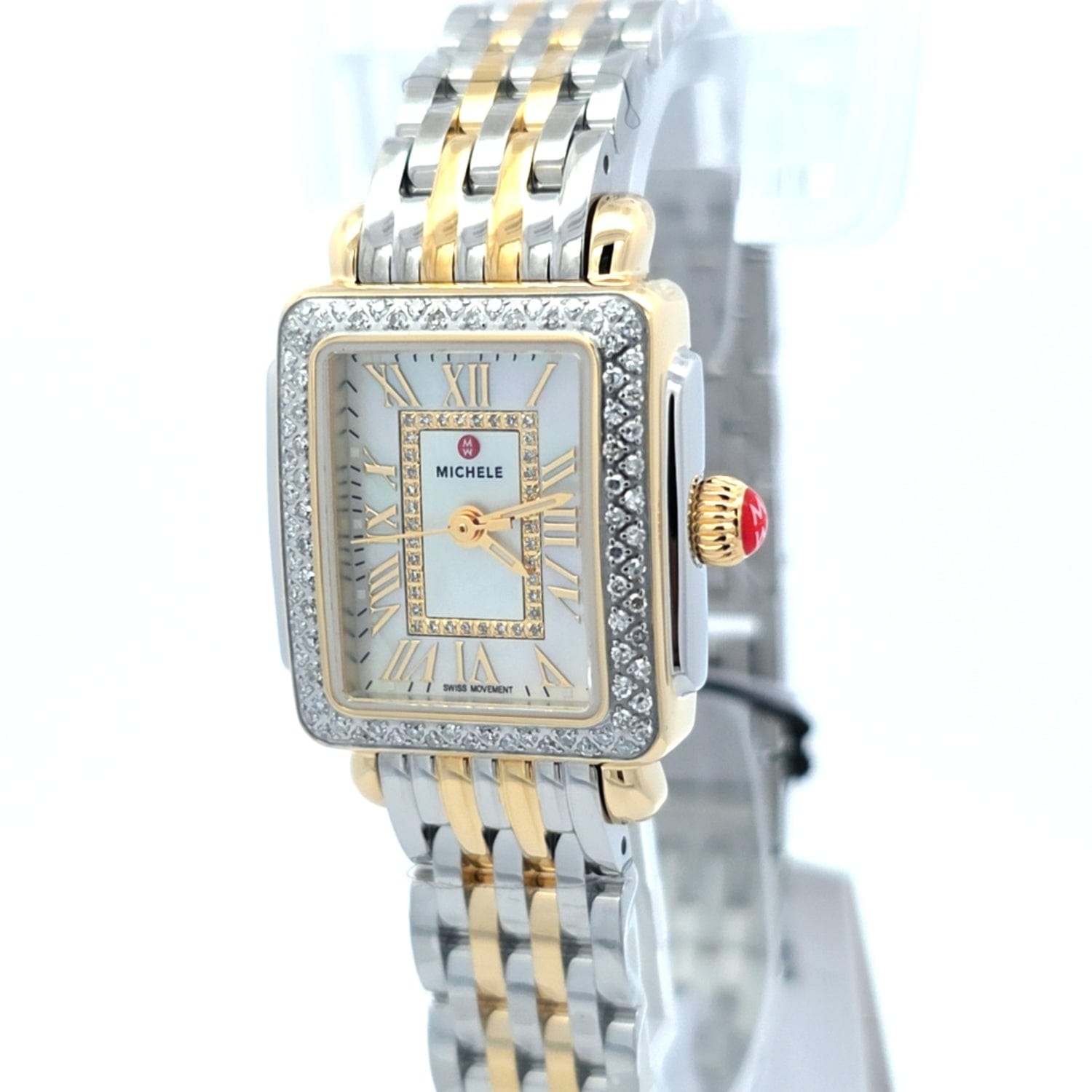 Michele Deco Madison Mini Diamond Two-Tone 24mm 18K Women's Watch MWW06D000172