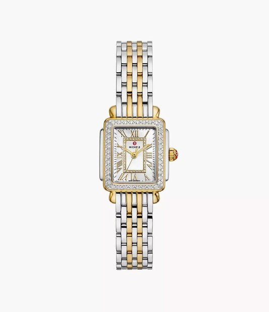 Michele Deco Madison Mini Diamond Two-Tone 24mm 18K Women's Watch MWW06D000172