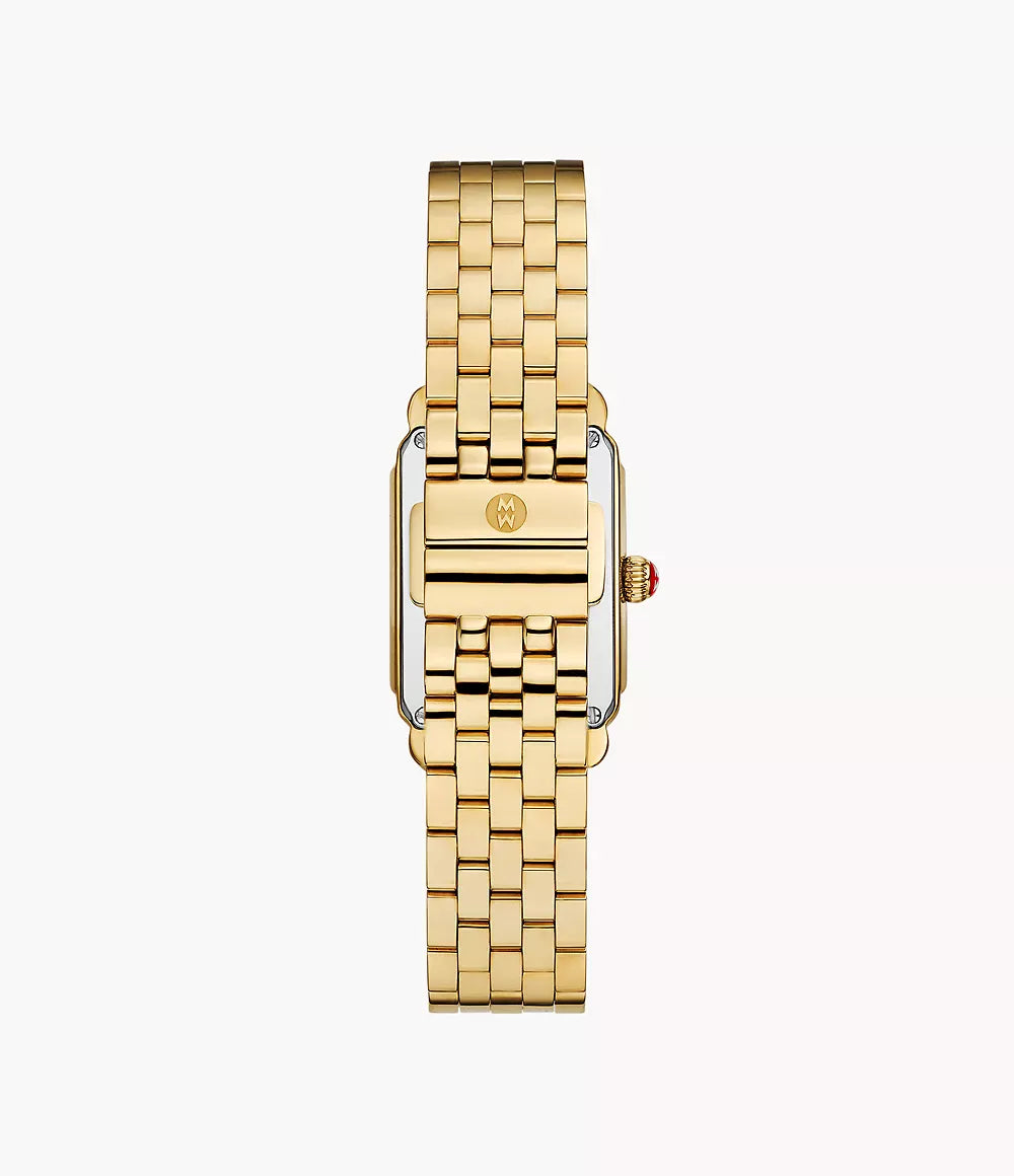 MICHELE Deco Park 18K Gold-Plated 29mm Mother of Pearl Dial Women's Watch MWW06E000147