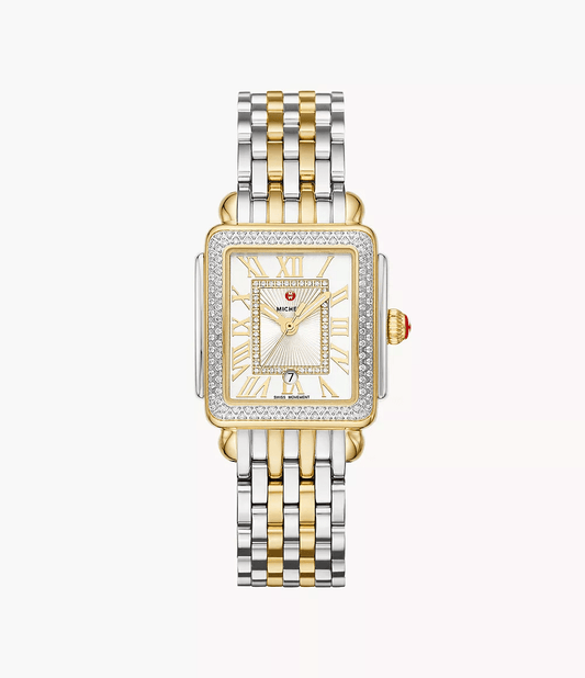 Michele Deco Madison Mid Two-Tone 31mm Diamond Women's Watch MWW06G000002