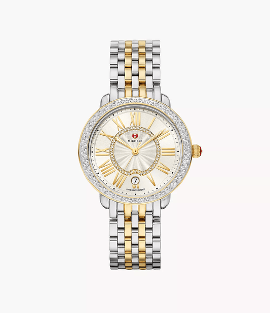 MICHELE Serein Mid Two-Tone 36mm Diamond Women's Watch MWW21B000138