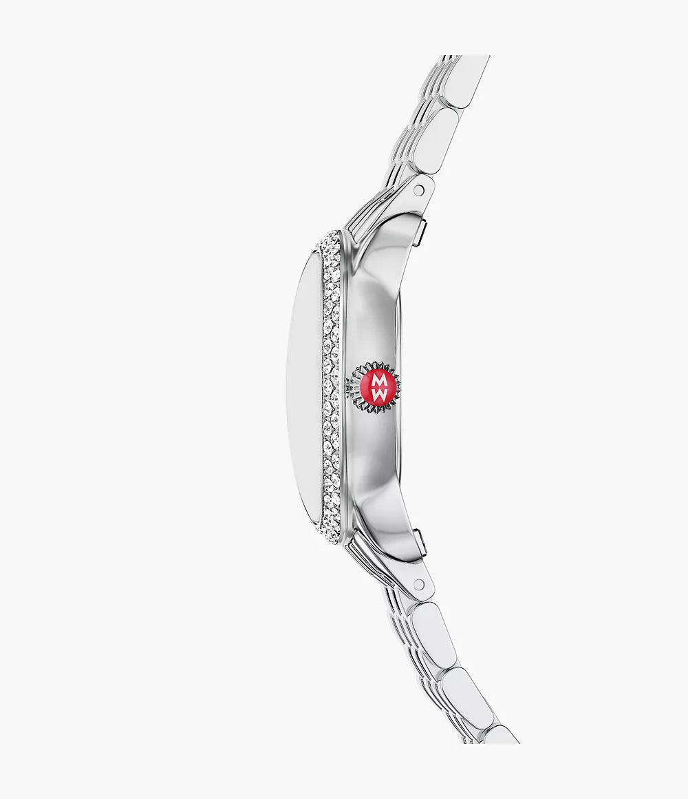 MICHELE Serein Oval Diamond 27mm White Mother of Pearl Dial Women's Watch MWW21H000001