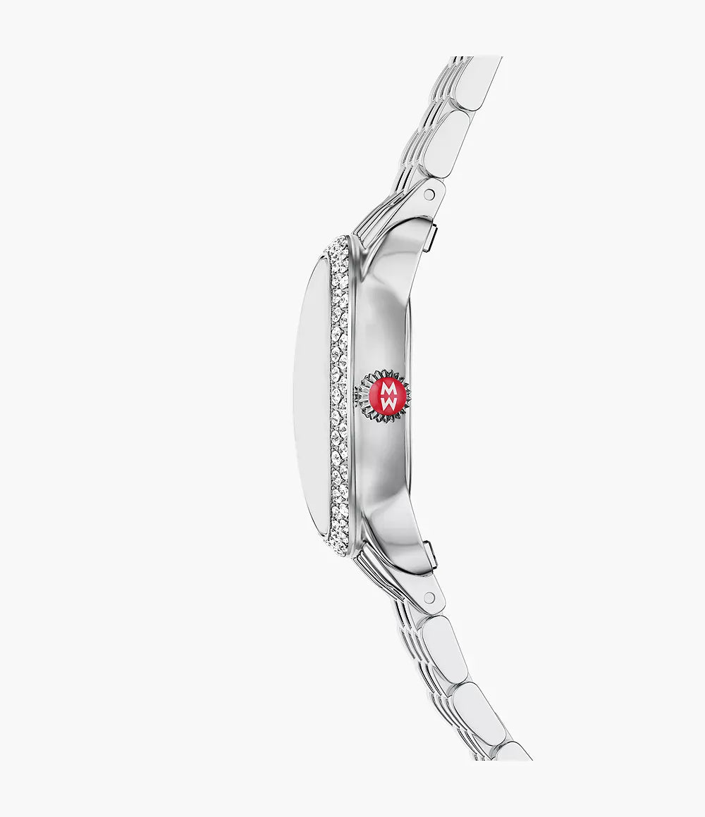 MICHELE Serein Oval Diamond 27mm White Mother of Pearl Dial Women's Watch MWW21H000001