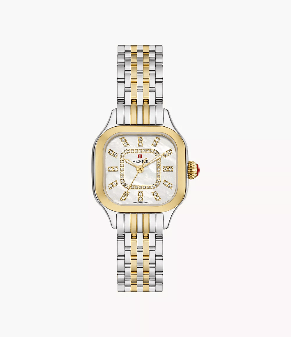 MICHELE Meggie 29mm 18K Two-Tone Diamond Women's Watch MWW33B000009